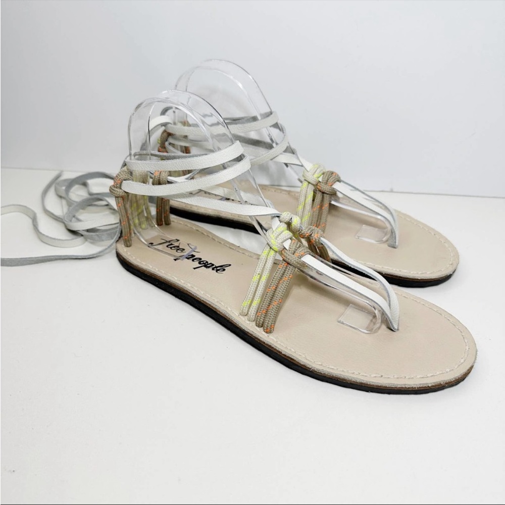 NWOB Free People Gladiator Leather Tie Sandals Sz 9.5/10